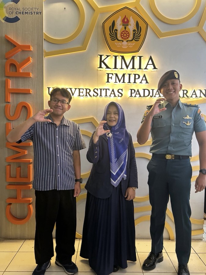 Diki, the group leader, and Kemal at the Department of Chemistry